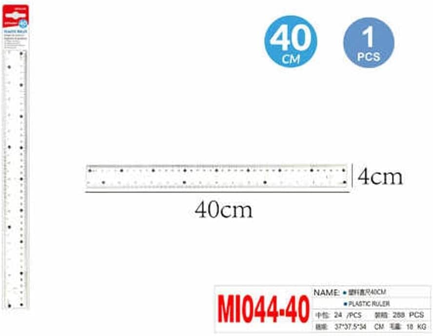 40cm Rukler Buy Motarro MI044-40 Plastic Ruler 40cm Online | Carrefour UAE