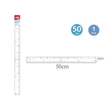 Motarro MI044-50 Plastic Ruler, Pack of 2