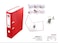Motarro MQ032-3 Lever Arch File  2 Ring Binder, 2 Pcs Pack, Red