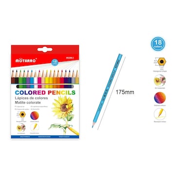 Motarro MC096-2 Hexagon Shape Colored Pencils