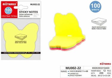Motarro Pack 2 Sticky Notes Multicolor (MU002-22)