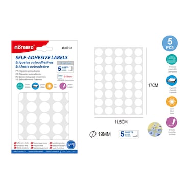 Motarro MU031-1 Self-Adhesive Labels
