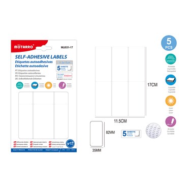 Motarro MU031-17 Self-Adhesive Labels - Pack of 2