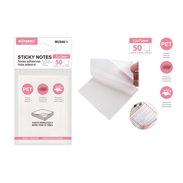 Motarro Sticky Notes 51 x 76mm (MU046-1) Pack of 2