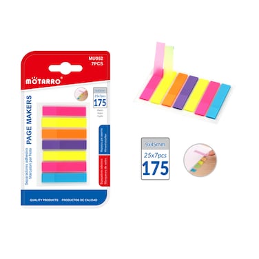 Motarro 7Pcs Adhesive Page Makers Set (MU052)&ndash; Pack of 2