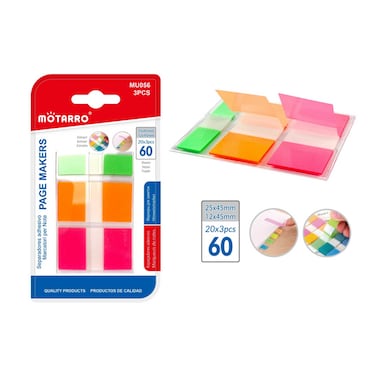 Motarro MU056 Adhesive Page Makers - Pack of 2