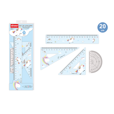 Motarro MI081-1 Rulers 4 Pcs Set, (Pack of 2)