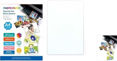 MOTARRO A4 Photo Paper 200 GSM &ndash; High Glossy, Waterproof, Quick Dry, Inkjet Printer Compatible (MU102-2)