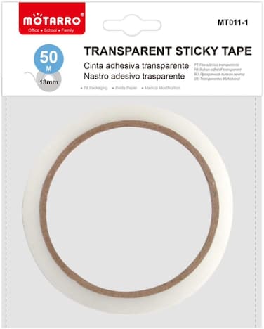 Motarro Transparent Sticky Tape 50m x 18mm (&lrm;MT011-1)