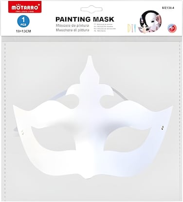 MOTARRO DIY White Paper Face Mask (ME136-4) - Unleash Your Creativity with Paintable Kids Party