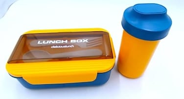 Motarro MR008-3 Lunch Box With Water Bottle Set (Assorted Color)_