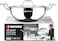 Bergner Argent 26cm (4.5L) Tri-Ply Stainless Steel Deep Stir-Fry Pan, Multipurpose Curry Pan with Lid, Less Oil Use Healthy Cooking, Food Safe, Stay-Cool Handles, Induction &amp; Gas Stove Compatible