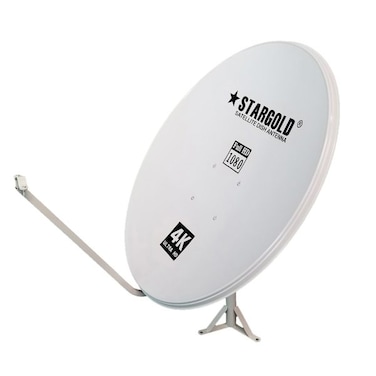STARGOLD Satellite Tv Antenna And 4k Dish Antenna For Satellite Tv KU-band Gain 10.70 &ndash; 12.5GHZ, Short Axle 80cm/ Long Axle 90cm