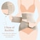 SUNVENO Belly Shaper and Hip Definition Band - Beige, M