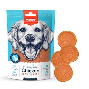 Wanpy Chicken Jerky Chips For Dog-100g