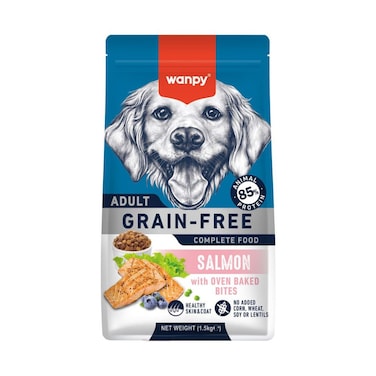 WANPY Grain-Free Complete Dog Food &ndash; Salmon Recipe 1.5kg &ndash; High Protein &amp; Omega-Rich