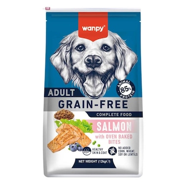 WANPY Grain-Free Complete Dog Food &ndash; Salmon Recipe 12kg &ndash; High Protein &amp; Omega-Rich