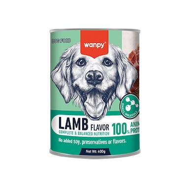 Wanpy Complete P&acirc;t&eacute; Canned Food for Dogs (Lamb) &ndash; 400g Pack Of 2