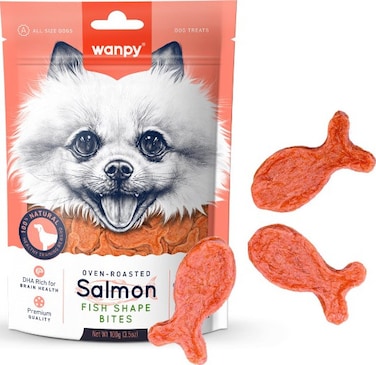 Wanpy Salmon Fish Shape Bites 100g