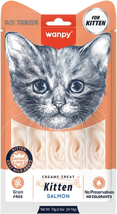 WANPY Creamy Treat For Kitten Salmon 70g