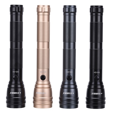 مجموعة كشاف LED قابل لإعادة الشحن من ستار جولد، 4 في 1، مقاوم للماء، مع بطارية طويلة الأمد، SG-i24