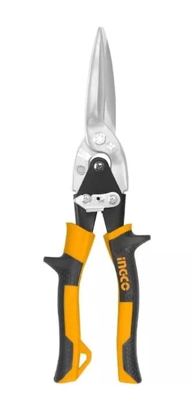 INGCO Aviation Snip HTSN0110S Professional Heavy-Duty Metal Cutting Snip for Sheet Metal, HVAC, and DIY Applications