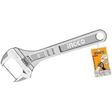 INGCO Adjustable Wrench HADW131062 Heavy-Duty Professional Adjustable Spanner for Automotive, Mechanical, and DIY Applications