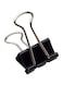 12-Piece Binder Clip Set &ndash; Black/Silver Metal Clips for Office &amp; Home Use