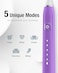7AM2M Sonic Electric Toothbrush with 6 Brush Heads for Adults and Kids, One Charge for 120 Days, Wireless Fast Charge, 5 Modes with 2 Minutes Built in Smart Timer, Electric Toothbrushes (Purple)
