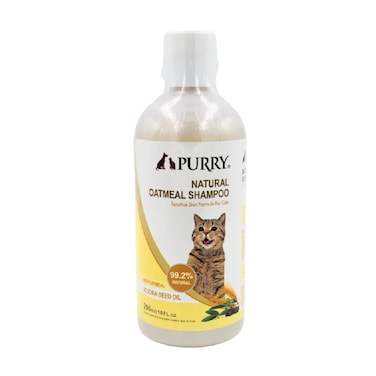 Purry Natural Cat Shampoo With Oatmeal And Jojoba Seed Oil  (296ml)
