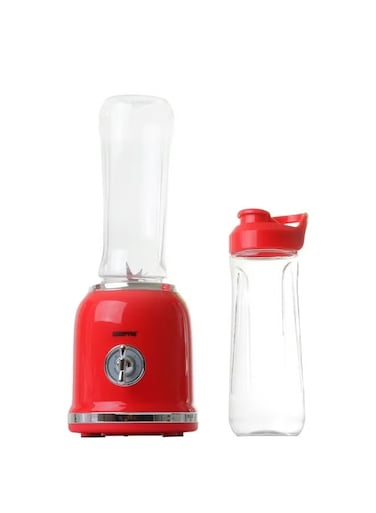 Geepas Personal Blender- GSB44113/ 300W Powerful Motor with 2 BPA-Free Tritan Bottles, 600 ML/Transparent and Unbreakable Bottles/Perfect for making Smoothies, Protein Shakes/ 2 Years Warranty,