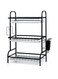 BERAM Dish Drying Kitchen Rack, 3 Tier, Storage Organizer, Carbon Steel and Rust-Proof, with Drip Tray, Knife Holder, Cutting Board Holder, Black
