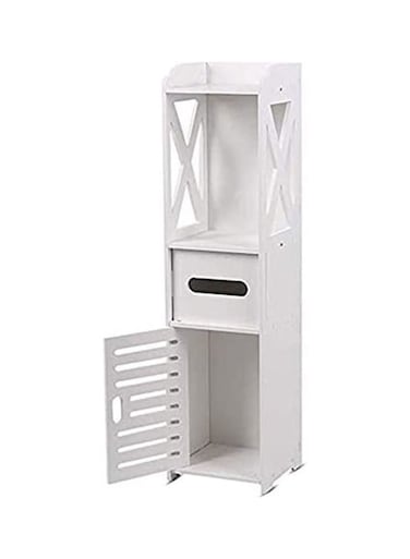 Storage Closet Organizer White 31.5x7.9x7.9cm