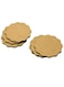 eSplanade Do-it-Yourself Plain Round MDF Coasters Set of 12- for Activity - decoupage - DIY Coasters (3.5 IN Scallop Design)