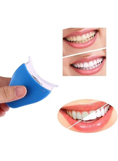 20-Minute Dental White LED Light Teeth Whitening Kit &ndash; Professional Oral Care Kit with 5X Powerful Blue LED Light, Whitening Gel, Toothpaste, &amp; Tray