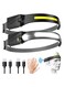 230&deg; LED Headlamp with Motion Sensor   Lightweight Waterproof USB Rechargeable Headlight   5 Modes &amp; Dual Light Sources   Pro Outdoor Headlamp