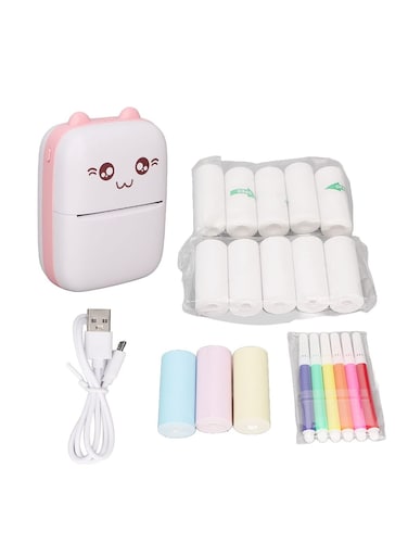 Portable Pocket Printer Mini Bluetooth Thermal Printer   Instant Sticker Printer for iOS &amp; Android   Retro-Style Photos, Receipts, Notes, Labels
