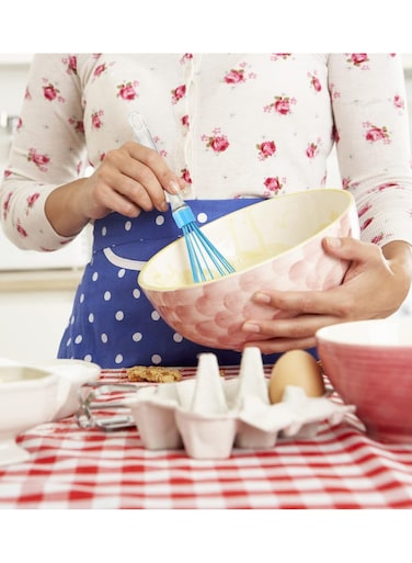 Baking Brush Set - 3-Piece Silicone Baking Set with Cooking Brush, Dough Scraper &amp; Whisk - Non-Stick, Heat-Resistant, Blue Baking Accessories