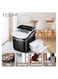 Portable Ice Maker Countertop - Self-Cleaning Ice Cube Machine, 15KG/24Hrs, 6 Mins/9 Pcs Bullet Ice with Ice Scoop &amp; Basket, Black - Fast &amp; Efficient Ice Maker