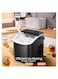 Portable Ice Maker Countertop - Self-Cleaning Ice Cube Machine, 15KG/24Hrs, 6 Mins/9 Pcs Bullet Ice with Ice Scoop &amp; Basket, Black - Fast &amp; Efficient Ice Maker