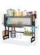 Over The Sink Dish Drying Rack &ndash; Stainless Steel Kitchen Storage Shelf, Counter Organizer Sink Shelf for Dish Drying, Above Sink Dish Rack for Kitchen, Space-Saving Storage Solution
