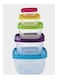 أوعية تخزين بلاستيكية مع أغطية، حاويات تخزين طعام محكمة الغلق وقابلة للتكديس، تصميم سهل الوصول، آمنة للاستخدام في غسالة الأطباق والميكروويف والفريزر، متعددة الألوان