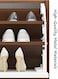 Shoe Storage Bench with Hidden Shoe Rack, Leather Entryway Shoe Bench Seat, Modern Shoe Organizer Cabinet, Decorative Furniture