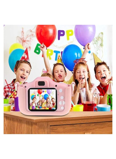Kids Camera with 1080P HD 2.0 Inch IPS Screen, Mini Video Camcorder Toy for Children, Includes Memory Card, Card Holder, Strap, and Soft Cat Silicone Cover