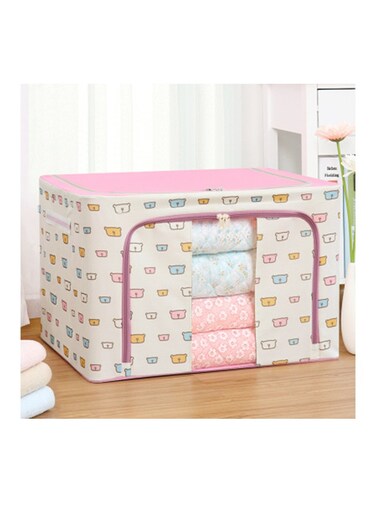 صندوق تخزين منظم للملابس قابل للطي ومقاوم للماء بسعة 66 لترًا، منظم خزانة ملابس بسعة كبيرة مع رؤية شفافة وغطاء بسحاب