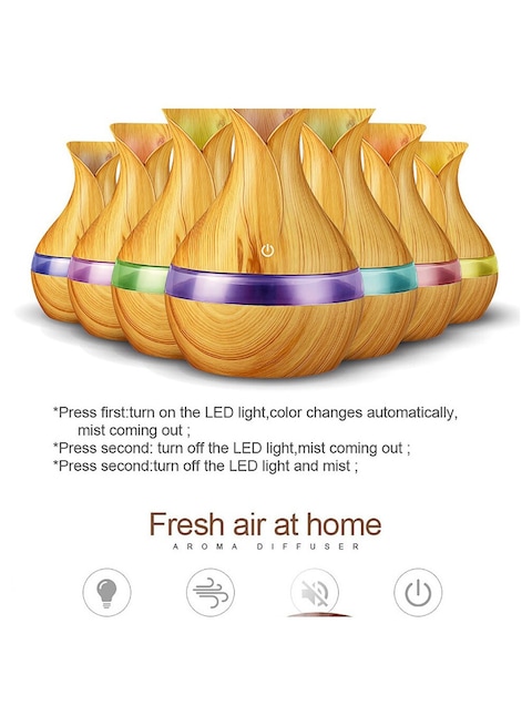 300ml Ultrasonic Essential Oil Diffuser &amp; Humidifier - USB Aromatherapy Cool Mist Humidifier for Large Rooms, Baby Bedrooms, Home, with 12-Hour Timer