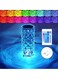 Crystal Table Lamp, 16-Color RGB LED Diamond Light with Touch &amp; Remote Control, USB Rechargeable Rose Lamp, Romantic Night Light for Bedroom, Dining Room