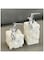 Stylish Pottery Lotion &amp; Soap Dispenser &ndash; Refillable Shampoo &amp; Detergent Pump Bottle with Rabbit Decoration, 11.6/13.5 fl oz for Kitchen, Bathroom, or Vanity
