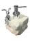 Stylish Pottery Lotion &amp; Soap Dispenser &ndash; Refillable Shampoo &amp; Detergent Pump Bottle with Rabbit Decoration, 11.6/13.5 fl oz for Kitchen, Bathroom, or Vanity
