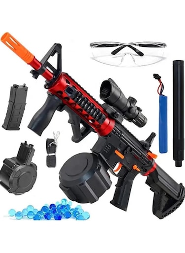 Gel Blaster Toy Gun Electric &ndash; Long Range Shooting with Scope &amp; 20,000 Gel Balls, Automatic Blaster with Tactical Attachments for Kids &amp; Adults &ndash; Outdoor Fun